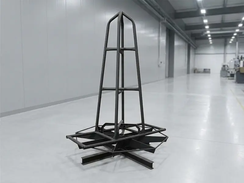 Rotating vertical coil pay-off in operation