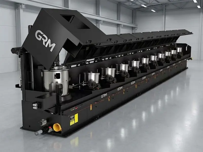Pay-off unit feeding wire into GRM high-speed drawing machine