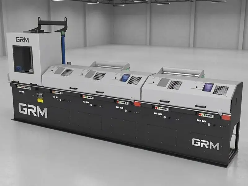 Pneumatic dancer roller tension control on GRM wire drawing machine